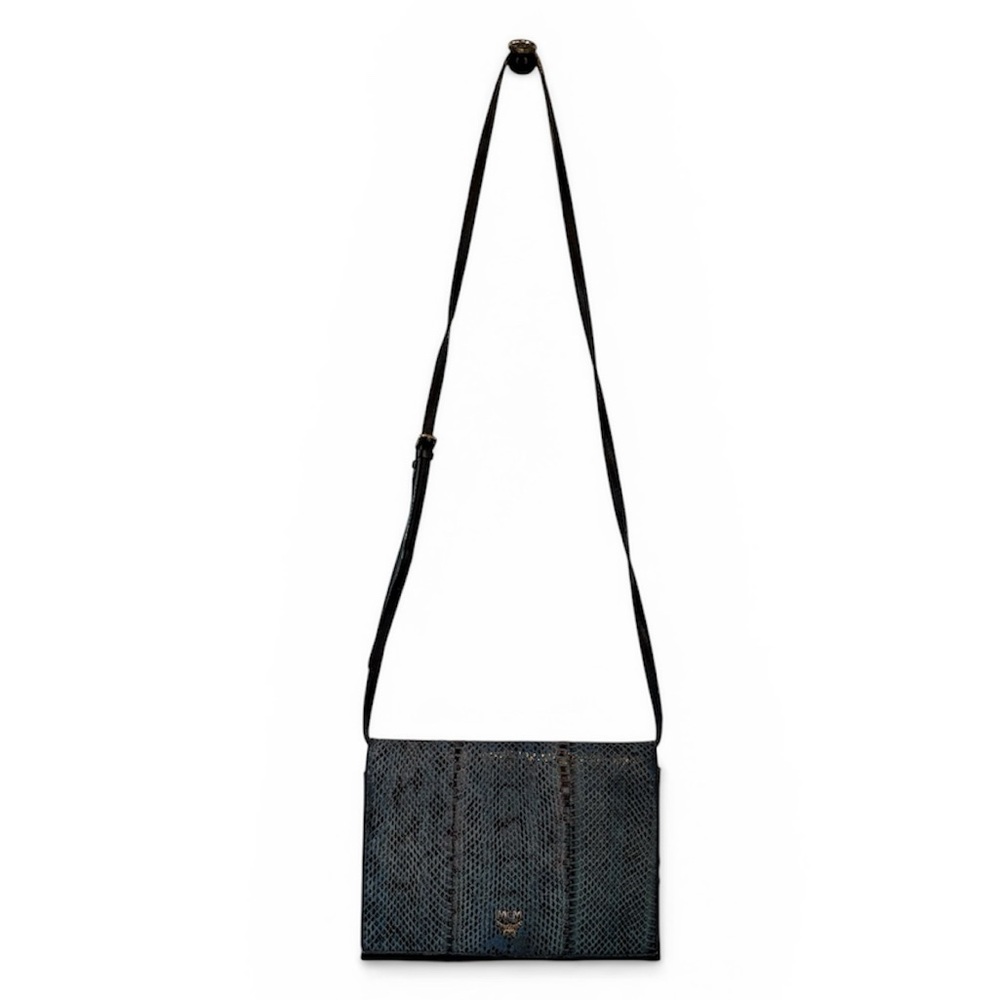 MCM Snakeskin & Leather Crossbody Bag, can be worn as clutch or shoulder bag - Picture 5 of 15